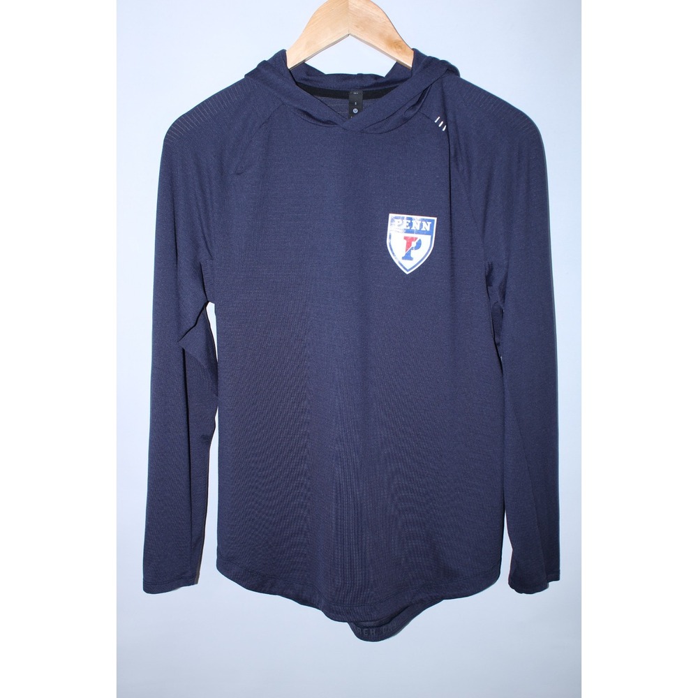 Lululemon Men's Small Navy Blue UPenn Lightweight Stretchy Activewear Hoodie